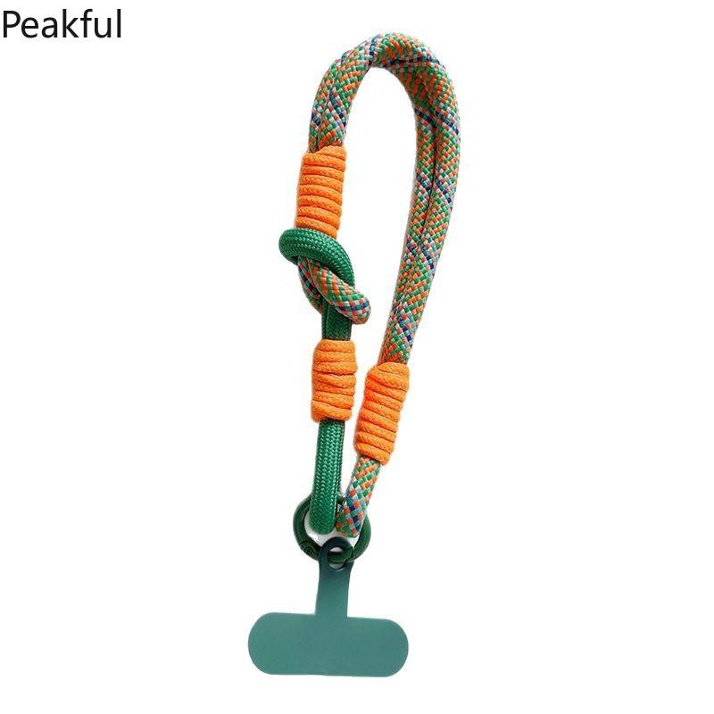 Y2K Colorful Braided Phone Lanyard, Viral Neon Mini Wrist Strap for Smartphones, Detachable Tethered Accessory with Adjustable Knot, lightweight woven design & secure attachment, ideal for music festivals, beach trips, travel days and casual streetwear