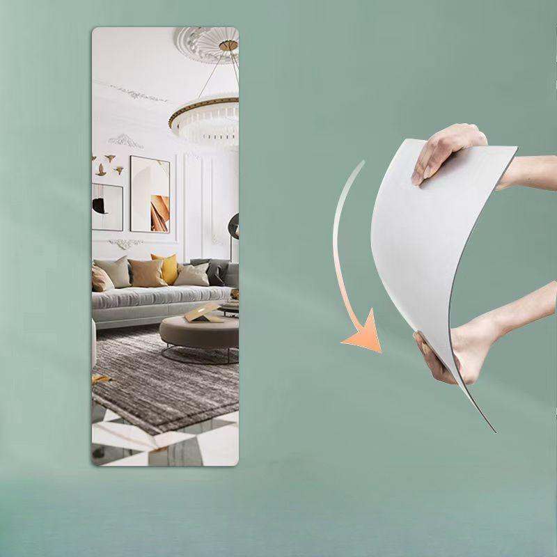 Acrylic Self-Adhesive Mirror Wall Sticker, Dormitory Home Splicing Mirror, Bathroom Cabinet Door Soft Mirror, Easy Install Decorative Accessory