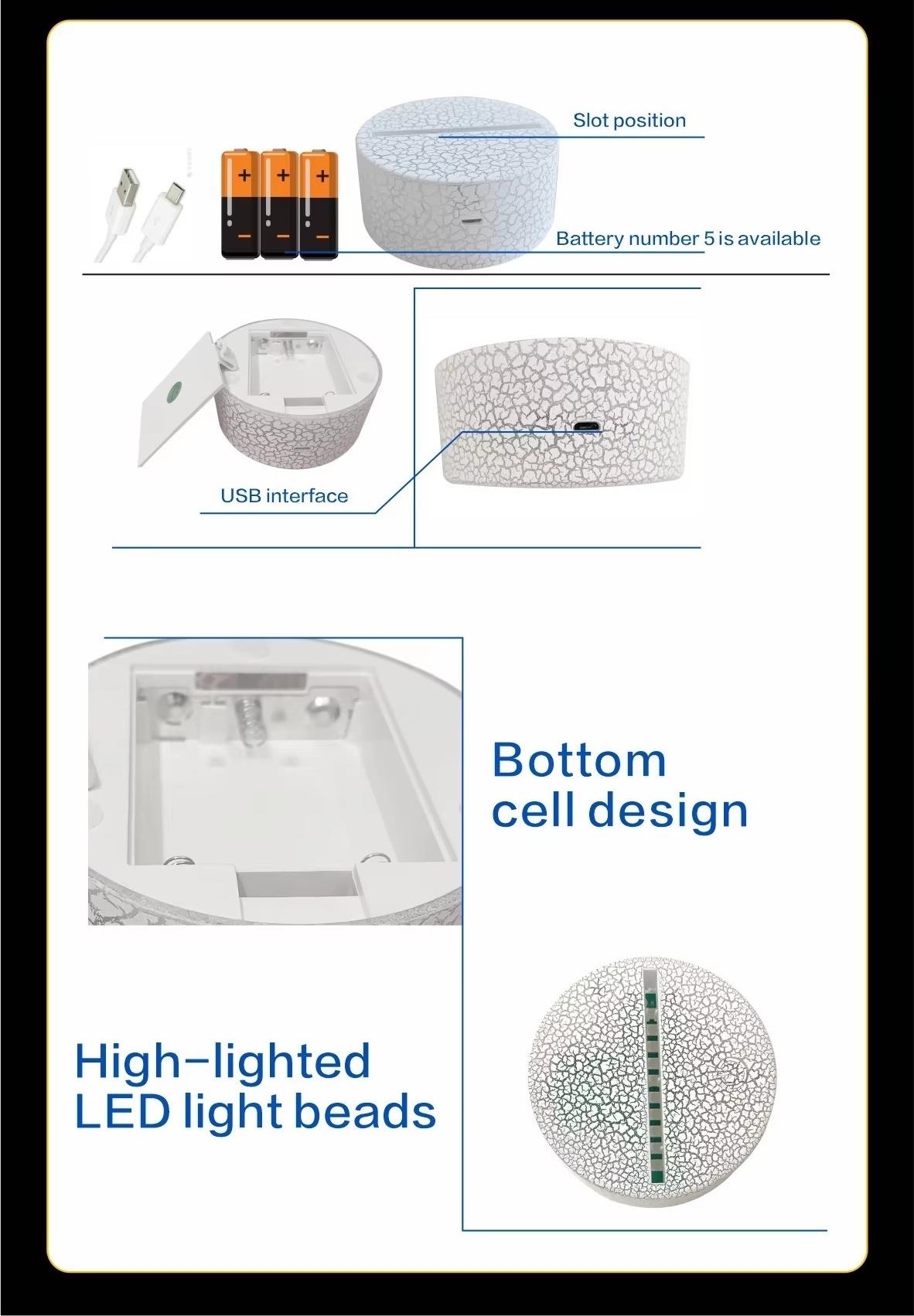 Prestige Horse 3D Night Light, 7 Color Changing Touch Control, USB Powered LED Night Lamp, Equestrian Gift, Desk Decoration