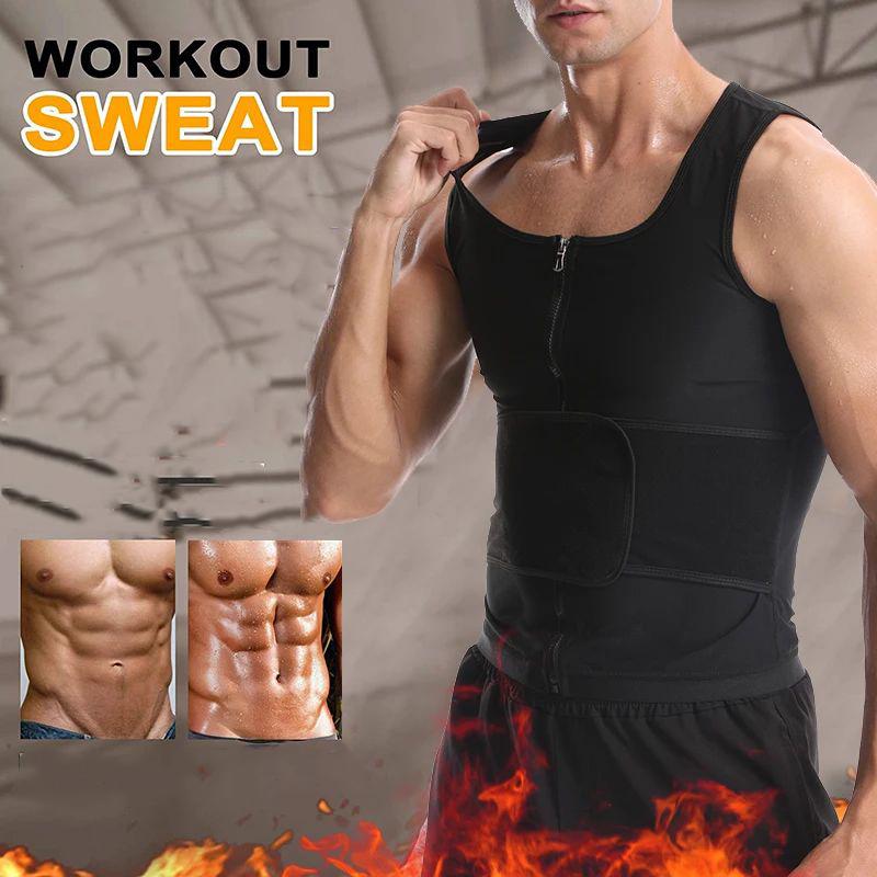 Men Body Shaper Sauna Sweat Vest Workout Tank Top Abdomen Reducer Waist Trainer Belly Shapewear with Zipper Compression Garment Compression Shirt Activewear Men Body Shaper Sauna Sweat Vest Workout Tank Top Abdomen Reducer Waist Trainer Belly Shapewear with Zipper Compression Garment Compression Shirt Activewear