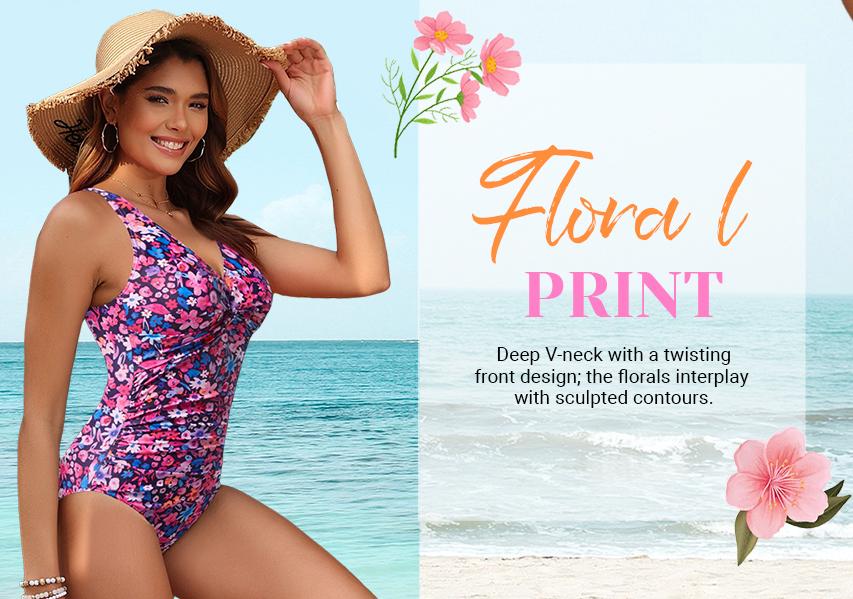 Holipick Women One Piece Bathing Suit Tummy Control Swimsuit Slimming Push Up Swimwear Long Torso Swimsuits for Women Monokini Swimsuits Sexy Full Coverage Swim Suit