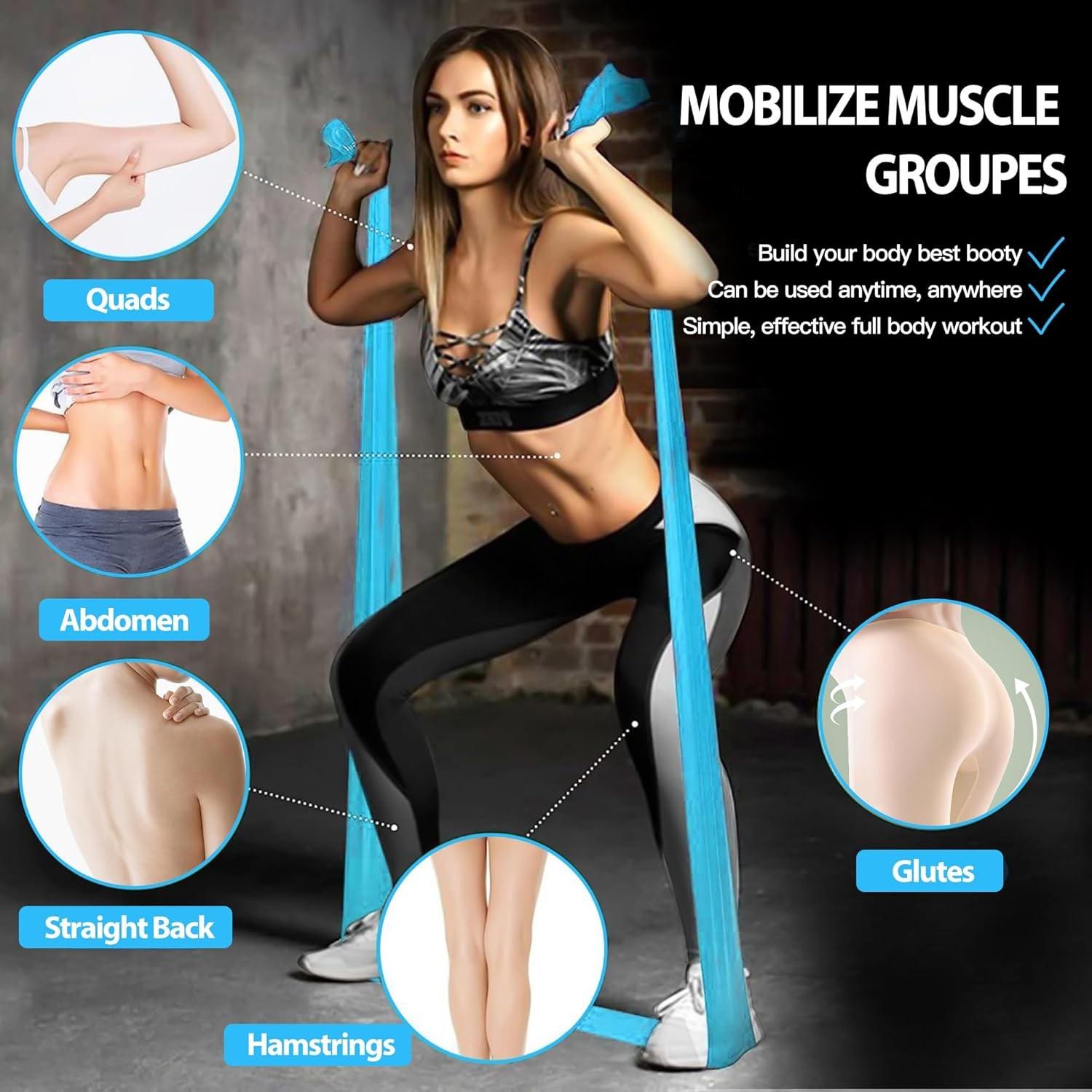 Yoga Pilates Resistance Band, Durable Fitness Training Strap, Ideal for Home Gym Workouts, Elastic Rubber Band for Exercise