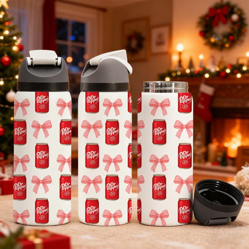 19/24/32oz Double-Wall Vacuum Cup, Insulated Leak-Proof Skinny Thermal Mug Tumbler Drinkware for Hot & Cold Drinks, Keeps Drinks Hot for 12h & Cold for 24h, Stainless Steel Heart Design, Perfect Holiday, Valentine's Day & Birthday Gift for Women & Men