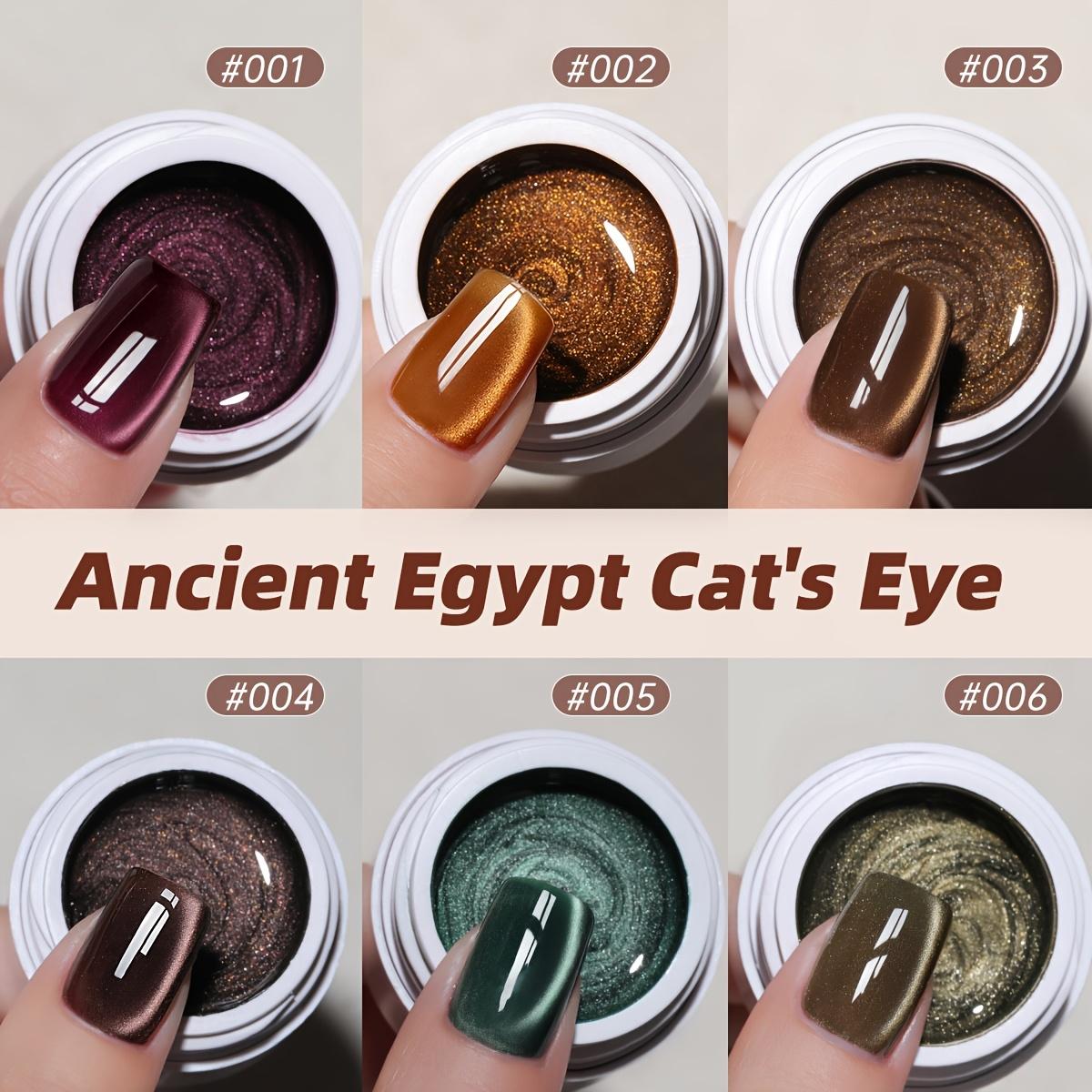 【MORDDA LIVE】6 Colors New Popular Reflective Cat's Eye Magnetic Nail Gel Semi Permanent Nail Art Soaking UV LED Nail Salon DIY Nail Salon Gel Contains Magnets
