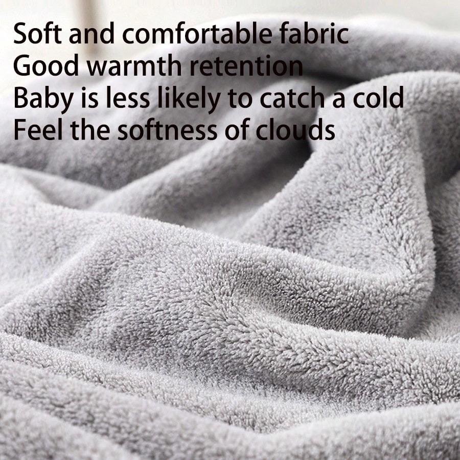 2pcs Baby Hooded Towel Set, Soft Skin-Friendly Wrap Comfortable Bathing Absorbent Cap Towels, Bath Blanket