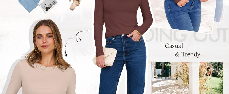 ANRABESS Women Long Sleeve Thermal Top Crewneck Slim Fit Shirts 2025 Fall Basic Tee Casual Winter Warm Undershirts Clothes