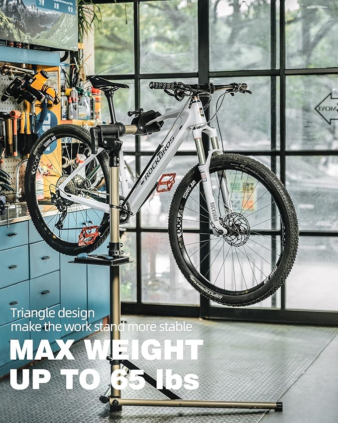 ROCKBROS Bike Repair Stand Max 65 lbs Home Bike Bicycle Stand for Mechanic Maintenance Rack Road Mountain Bikes Repair Stand