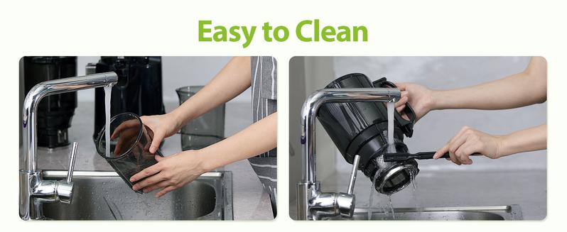 Aeitto Max5 Juicer, Cold Press Juicer with 5.8" Large Feed Chute,1.7L Large Capacity, 250W Whole Masticating Juicers for Vegetable and Fruit, High Juice Yield, Easy to Clean with Brush, Ice Fruit, BPA-Free, Smart recipes App