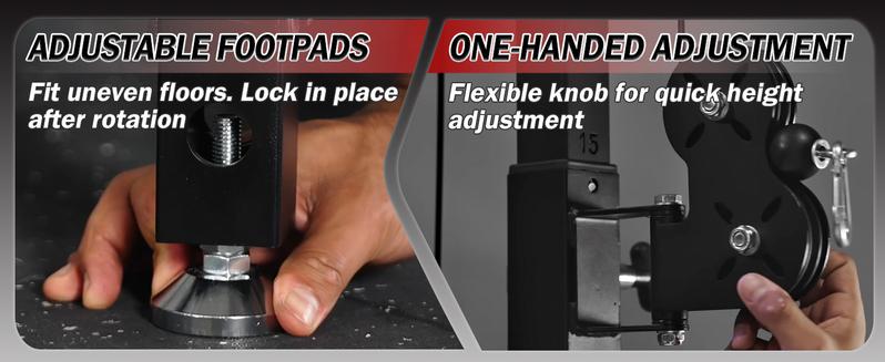 MIKOLO Folding Squat Rack, Wall-Mounted Power Rack with Cable Crossover & LAT Pulldown, 5 Adjustable Modes, Space-Saving Home Gym Equipment Foldable Metal Exercise Portable Exercise Machine Multifunctional Fitness MIKOLO Folding Squat Rack, Wall-Mounted Power Rack with Cable Crossover & LAT Pulldown, 5 Adjustable Modes, Space-Saving Home Gym Equipment Foldable Metal Exercise Portable Exercise Machine Multifunctional Fitness