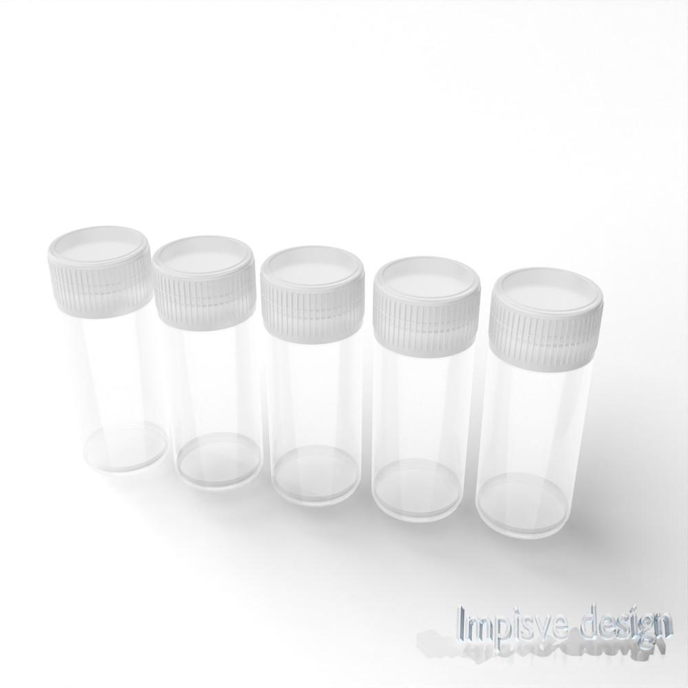 10-Pack Sealed Tube Medicine Organizer, Waterproof Odor-Free Storage Tubes, Classic Style