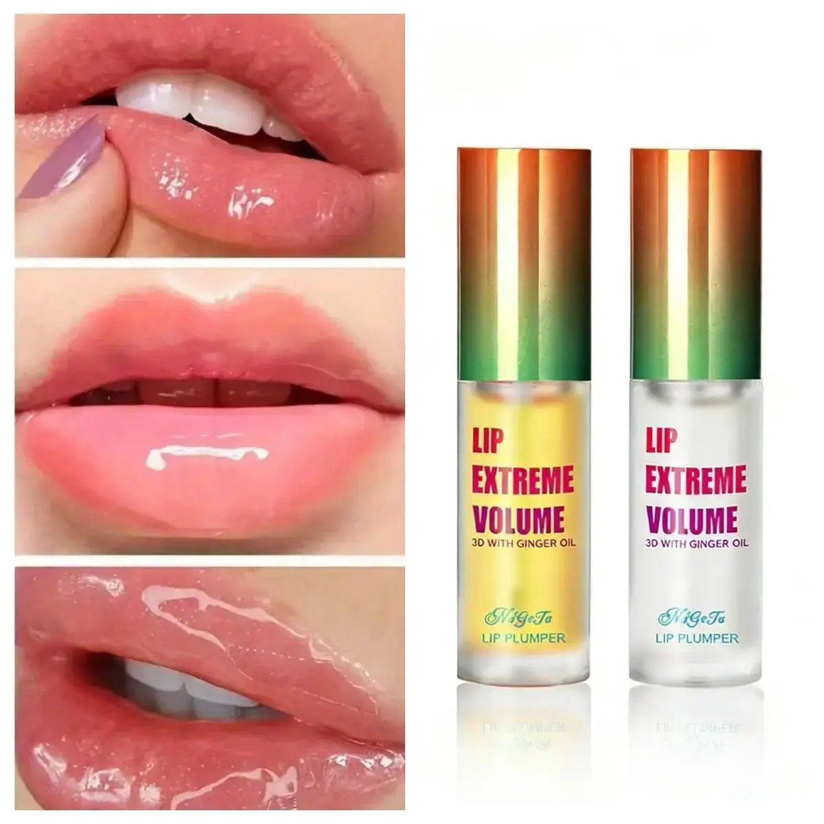 Clear Plumping Nourishing Lip Oil Plumper Treatment,Hydrating Moisture High-Shine Glossy,Lightweight Smooth Fuller Lips, Long-Lasting Liquid Lip Gloss Serum with Instant Volumizing Effect, Increases Elasticity Repair Lip Fine Lines, Sexy Lip Balm Cosmetic