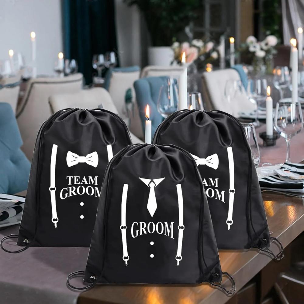 groom and Groomsmen Storage bag Proposal bags Groom Crew Bag Groomsmen gift Drawstring Bag for Bachelor Party groom to be item