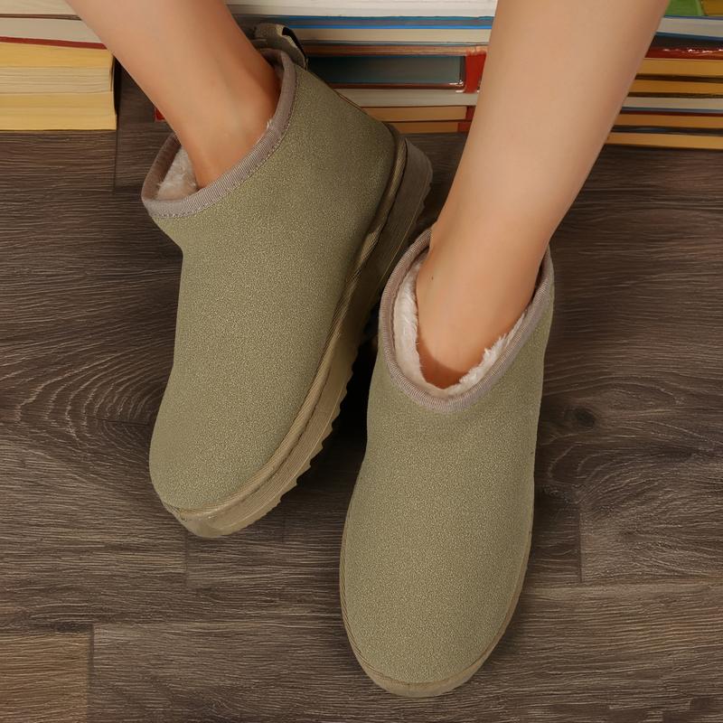 Women's Platform Snow Boots for Women Winter Suede Ankle Mini Boots with Lined Springfresh