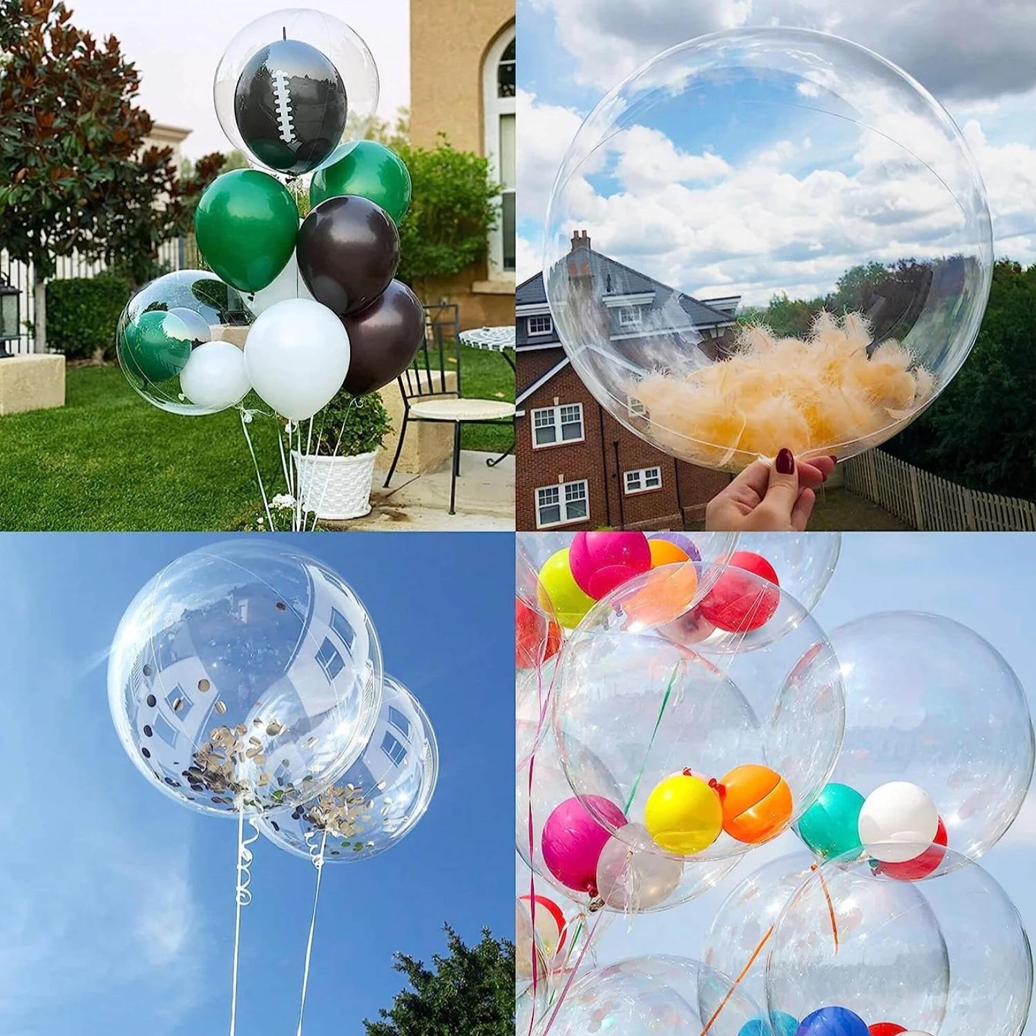 20 Pcs Bobo Balloons Bubble Balloons, 20 Inch Clear Bobo Balloon, Large Transparent Bubble Balloon for Wedding Birthday Party