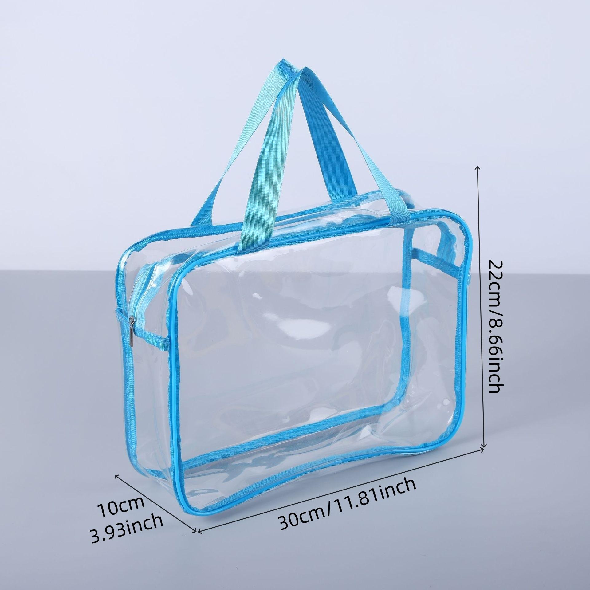 Toy Storage Bags Reusable Clear PVC, Travel Waterproof Organizer Bags with Zipper, Ideal for Building Blocks Puzzles Kids Books