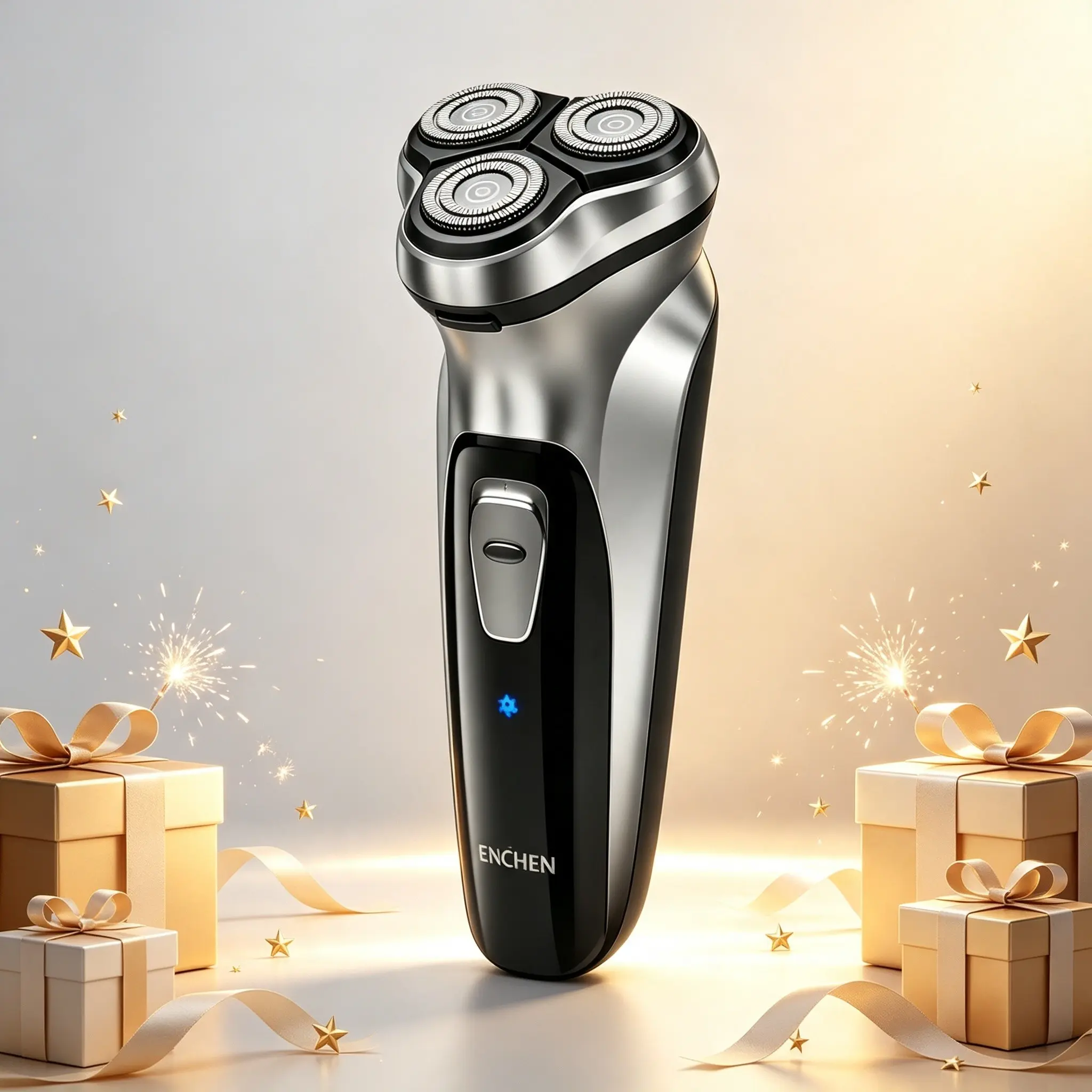 3‑Head Floating Rotating Electric Shaver for Men, Rechargeable Portable Beard Razor, USB Charging Cordless Shaving Machine for Home Travel Daily Grooming, Ideal Gift for Men Husband Father Boyfriend