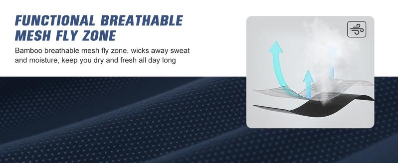 BAMBOO COOL Men's Breathable Underwear Moisture-Wicking Mesh Boxer Briefs Performance christmas gifts for men 4 &7 Pack Smooth Stretch