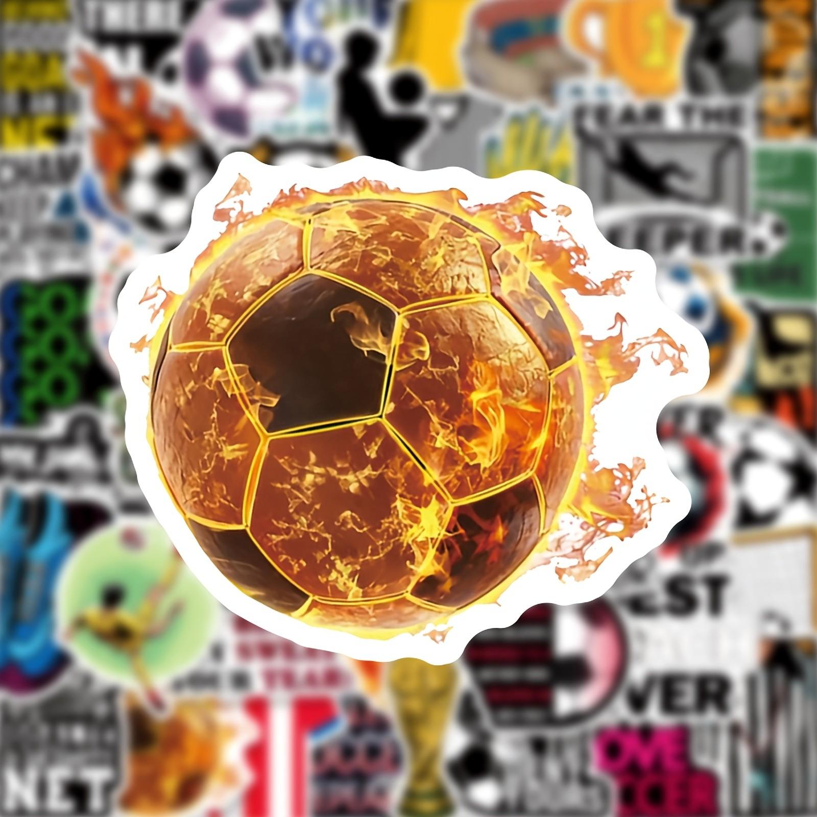 50pcs Waterproof Soccer World Cup Stickers, Decorate Notebook, Phone, Skateboard, Gift for Fans, Birthday, Anniversary