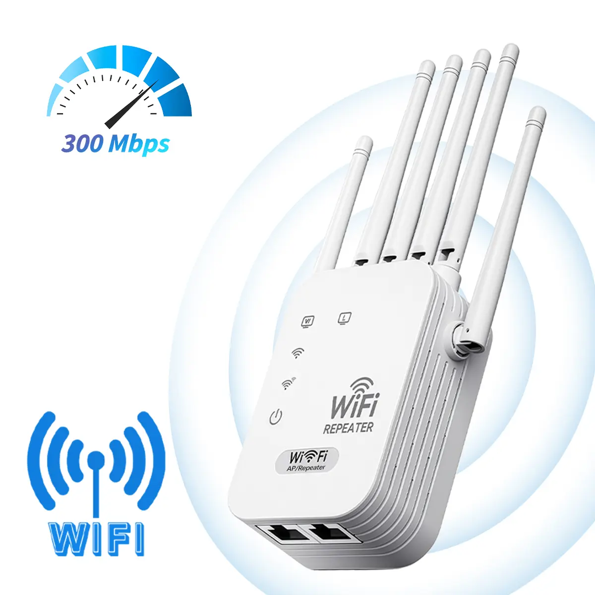 Wi-Fi Extender Repeater, 2.4/5 GHz Home & Outdoor Signal Amplifier, Enhances Internet Coverage Up to 6000 Sq. ft., Supports Multi-device Compatibility, Quick Setup with Ethernet Port & Access Point, Gifts for Her