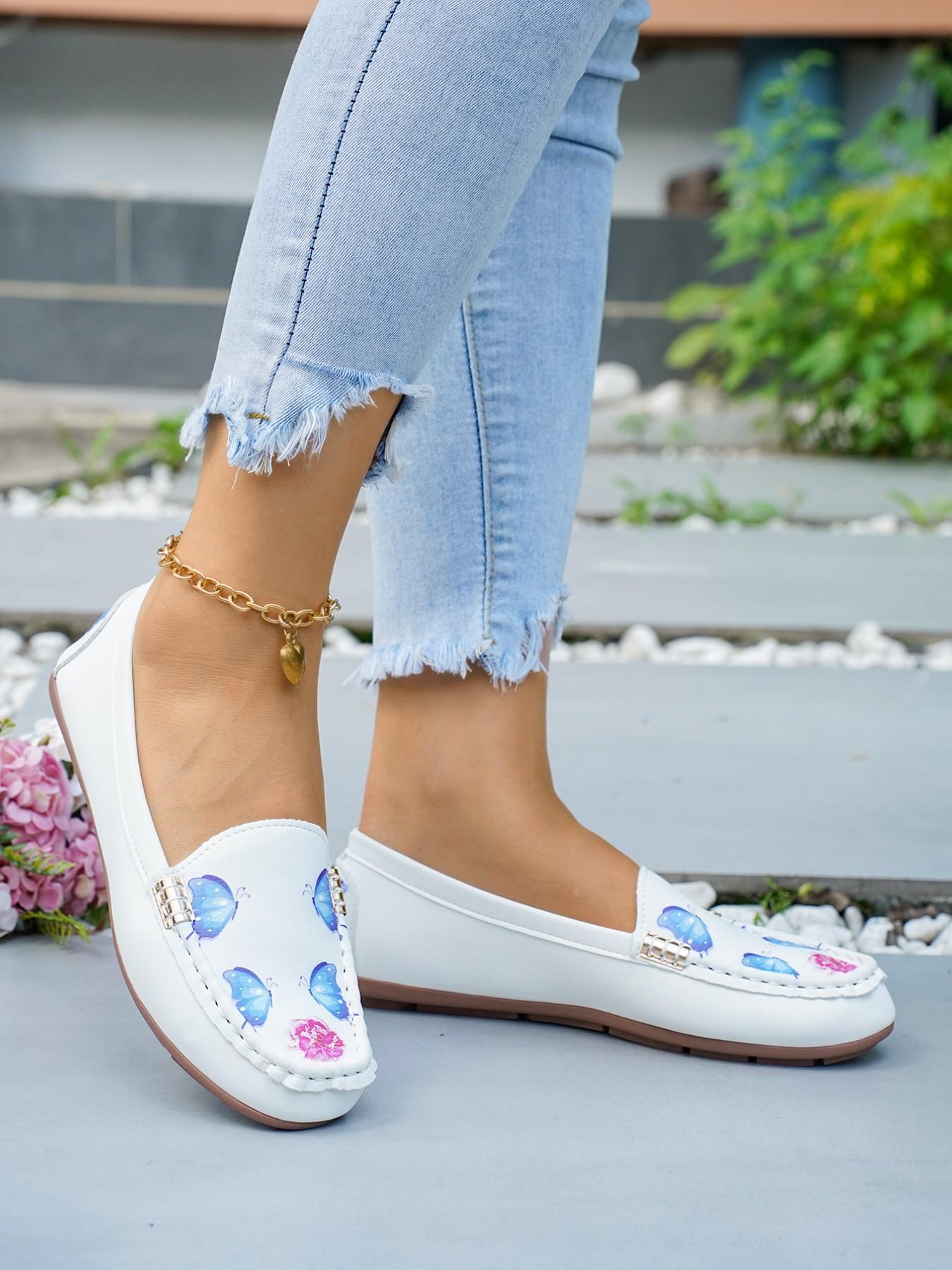 Women's Slip-On Flat Shoes, Soft Sole Loafers, Walking Shoes, Perfect for Spring and Easter, Stylish Casual Footwear, Fashionable Comfortable Shoes, Daily Wear Shoes