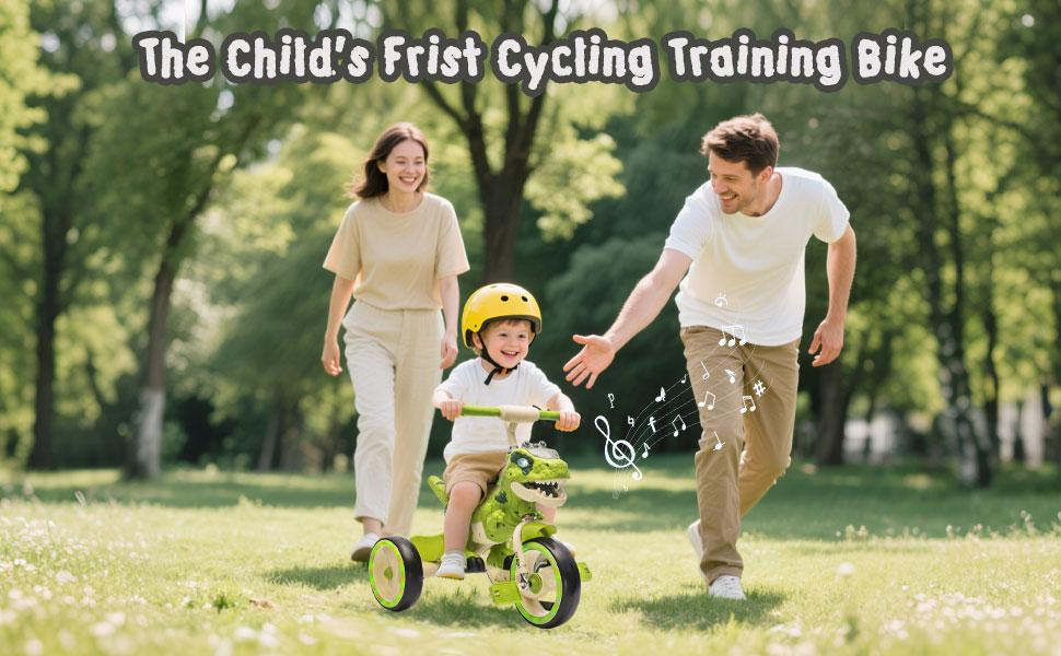 Toddler Tricycle - Cool Dinosaur Kids Toy for 3-4 to 6 Years Olds, BPA-Free, Light-Up Wider Wheels, Stable Structure, Rear Toy Storage Basket, Built-In Music & Lights, Anti-Slip Pedals & Handles, Safe Cycling Trainer Toddler Tricycle - Cool Dinosaur Kids Toy for 3-4 to 6 Years Olds, BPA-Free, Light-Up Wider Wheels, Stable Structure, Rear Toy Storage Basket, Built-In Music & Lights, Anti-Slip Pedals & Handles, Safe Cycling Trainer