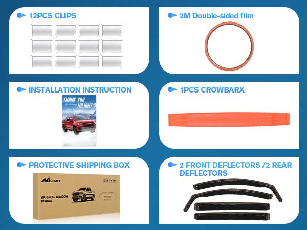 Nilight Window Rain Guards for GMC Acadia 2017 2018 2019 2020 2021 2022 2023 Window Deflectors, Vent Window Visors-4 Pieces Auto Accessories Car  dealsforyoudays