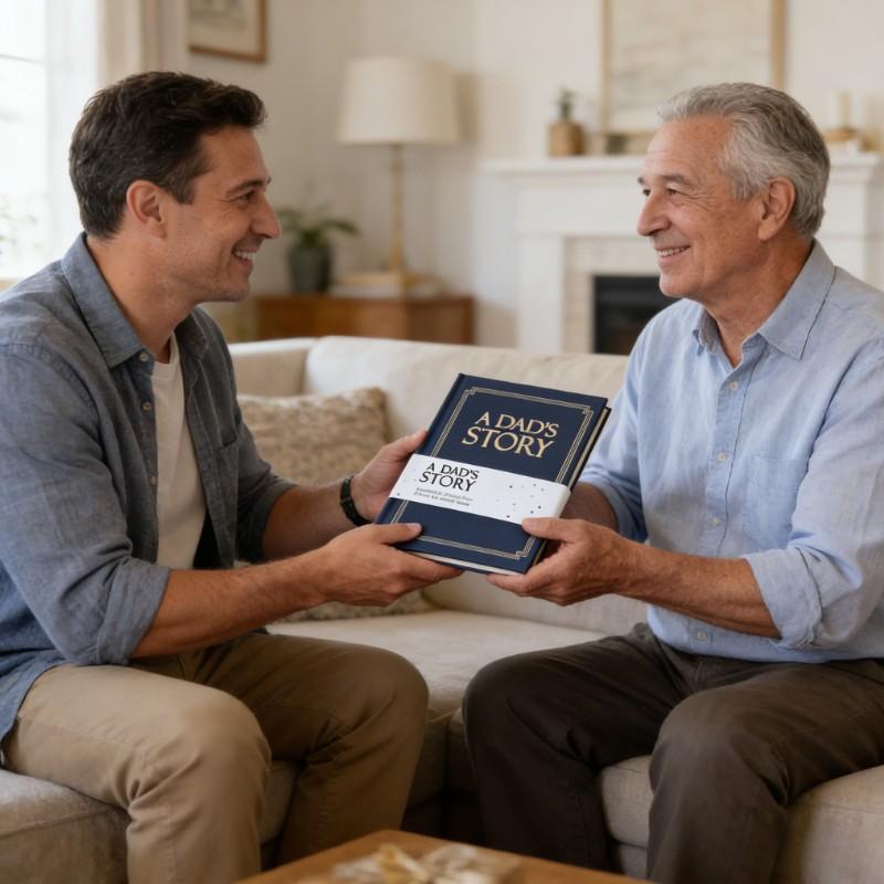 Father's Life Story Diary Hardcover Edition, Meaningful Memorial Gift, 250+ Guiding Questions, Perfect for Father's Day Birthday Christmas