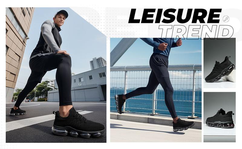 Mens Air Cushion Running Shoes Lightweight Breathable for Treadmill Wear,Cushion Casual Mesh Walking Fashion Sneakers for Daily Wear,Tennis Breathable Sport Gym Fitness Cross Trainers