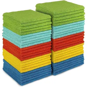 Microfiber Cloth, 50PK, Microfiber Towels for Cars, All Purpose Rags for House, Dusting Cloth for Kitchen, Car, Window, 12"×12"