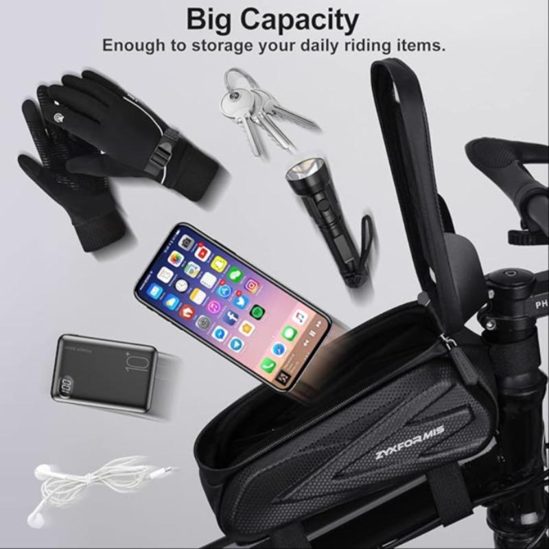 Multi-Function Bicycle Frame Bag - Universal Phone Storage for Mountain & Road Bikes, Essential Portable Cycling Accessory, Fixie Accessories