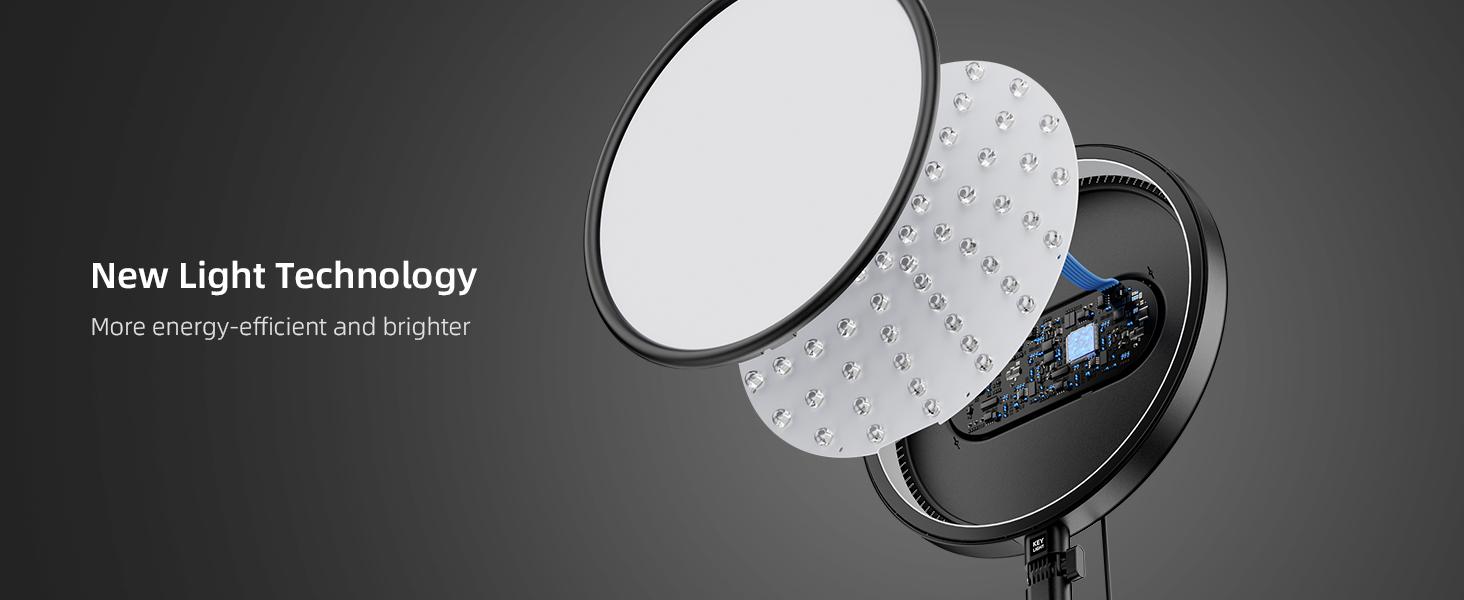 Weilisi Ring Light with Stand and Phone Holder, 13" Full-Screen Dimmable LED for Live Streaming/Makeup/Barber, 6500K Daylight, 79" Tripod & Wireless Remote