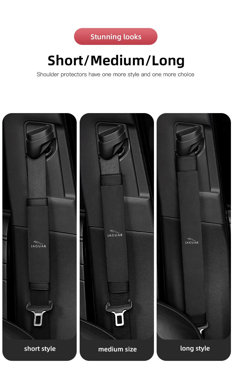 2Pcs Car Seat Belt Safety Shoulder Covers Car Accessories For Jaguar F-Pace F-Type XF XJ XE I-Pace E-Pace XEL XFL S-Type XFR XKR X-Type