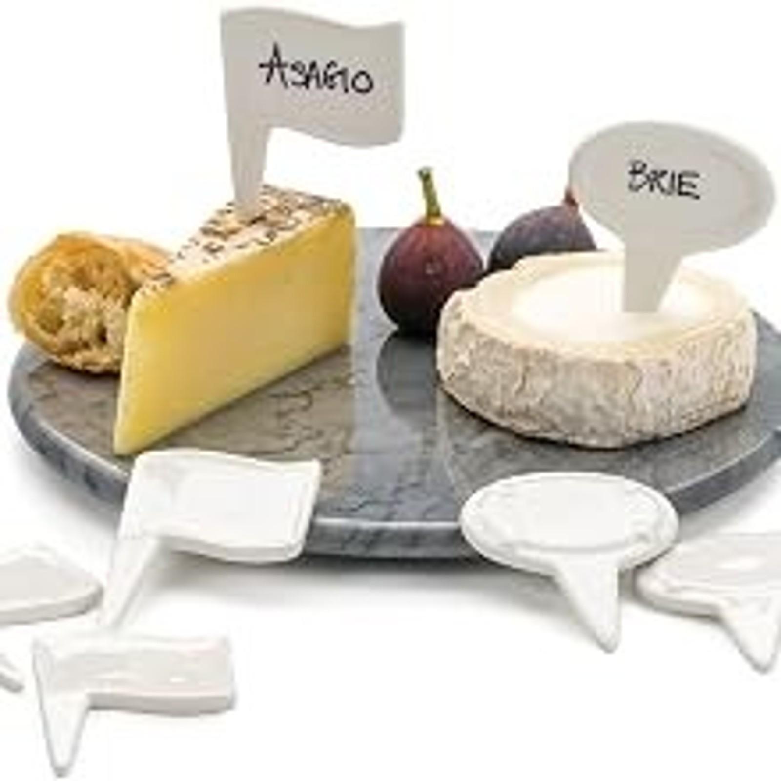 International 6-Piece Oval Porcelain Cheese Board Collection Accessories