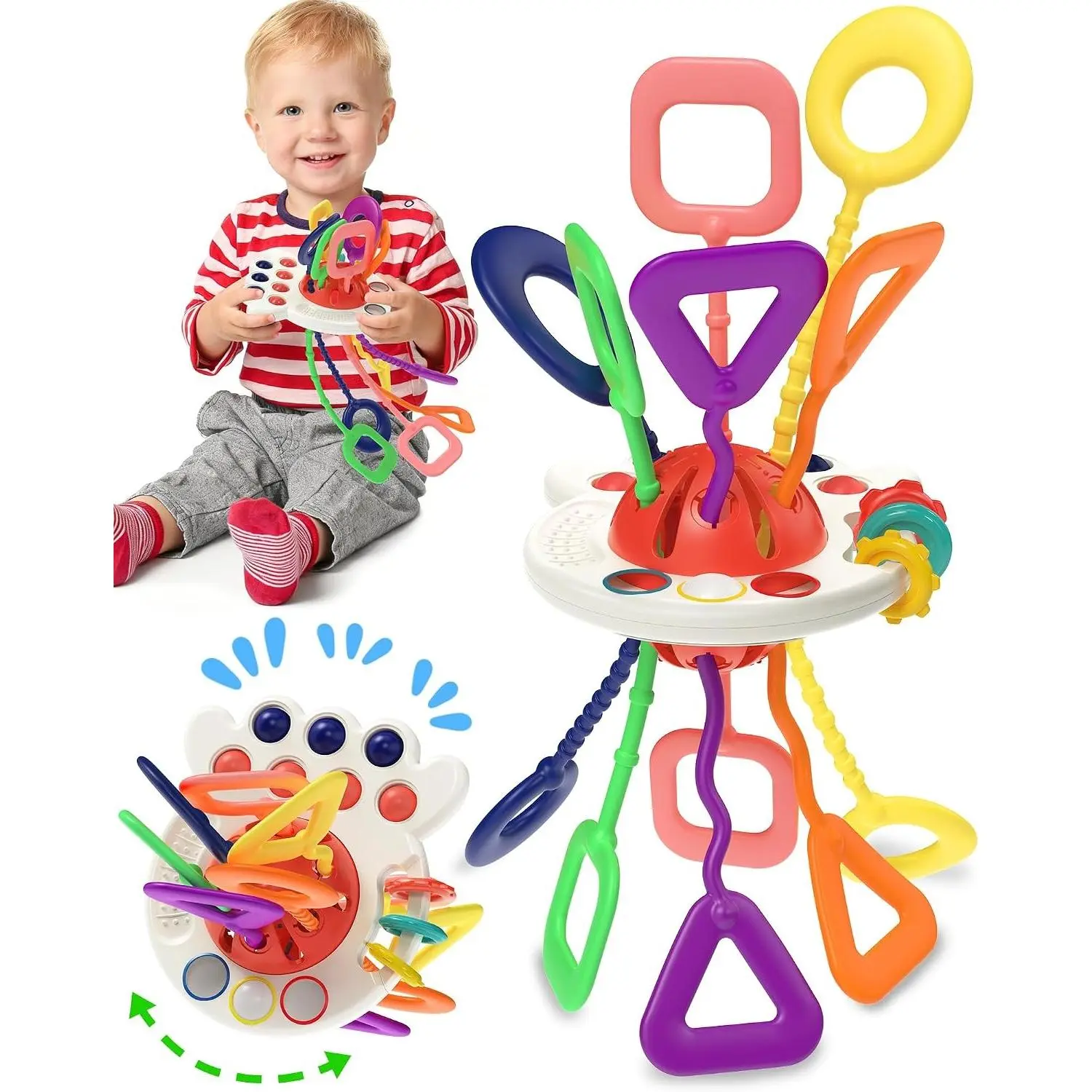 Baby Sensory Montessori Toys for 6-12-18 Months, Toddler Teething Toy, Birthday Gift, Travel Toys for 1-3 Year Old Boy Girl Infant 8-10 Months