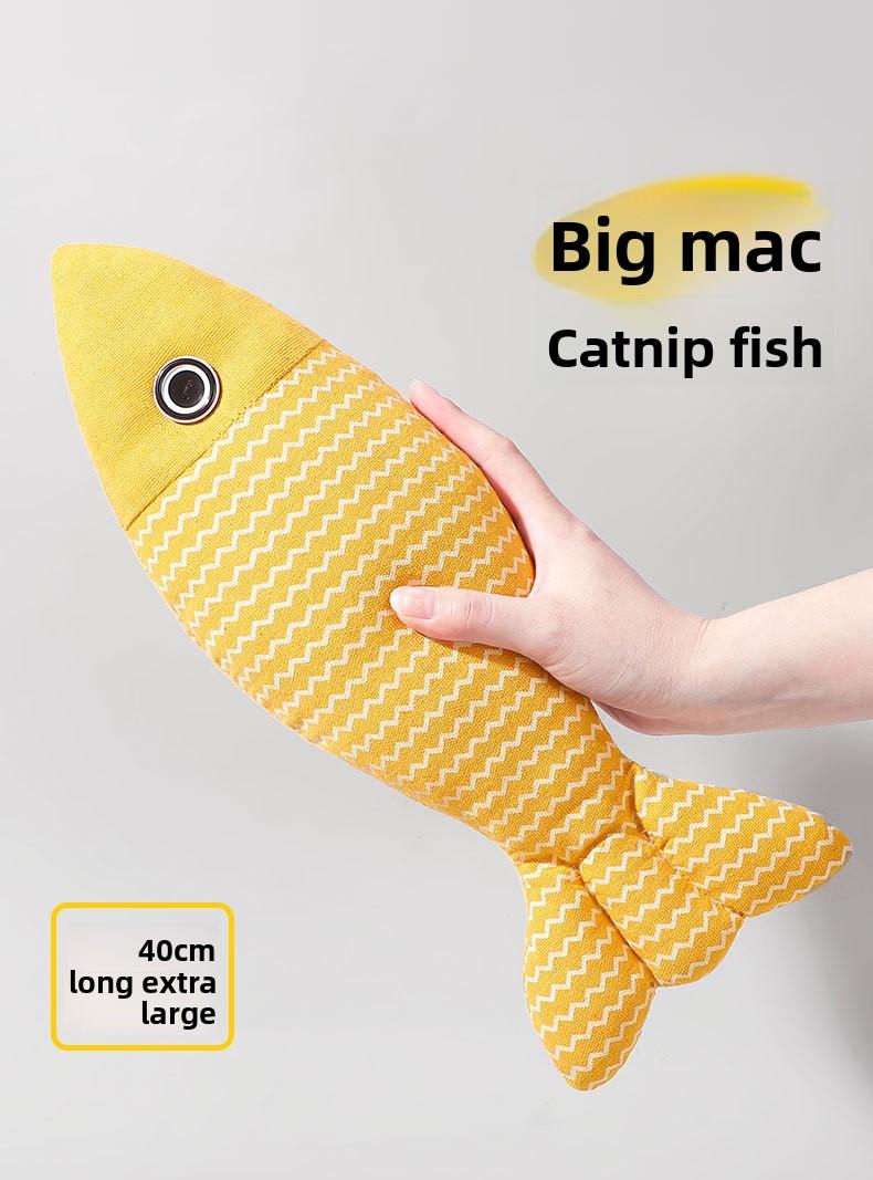 Cat Toys, Self-Entertainment Kitten Teaser Wand, Boredom Relief Catnip Simulated Fish, Kitten Teething Pet Supplies