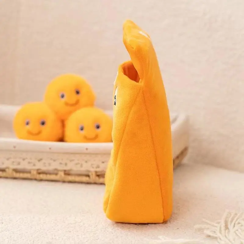 A Bag of Puff Snack Plush Toy – Adorable Stuffed Doll with Removable Mini Figurines Inside, Perfect as a Kids' Gift