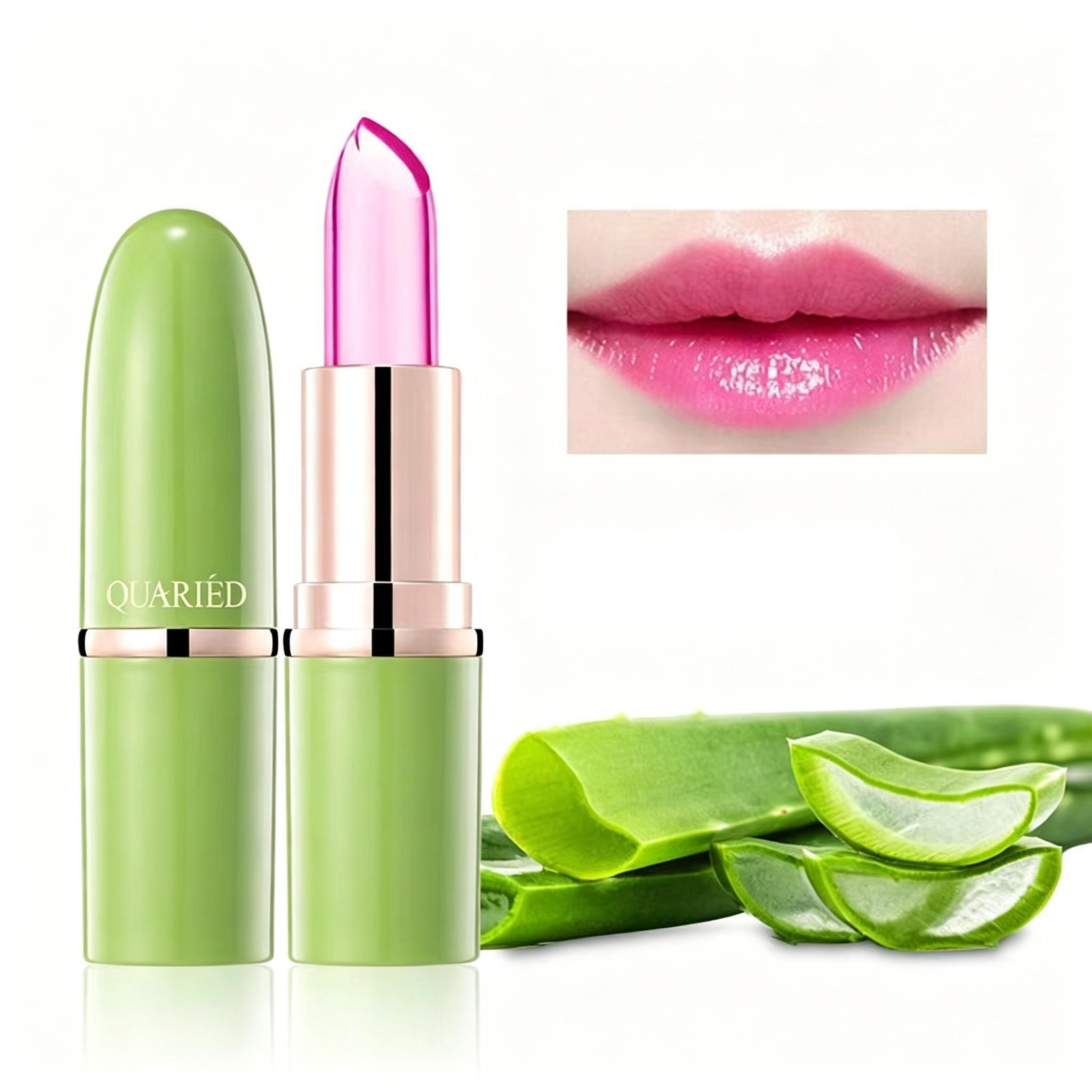 Temperature Change Aloe Vera Lip Balm, Moisturizing Nourishing Tinted Lip Gloss, Daily Lip Care, Non-Flammable Aerosols, Scpn/cpnp Notified