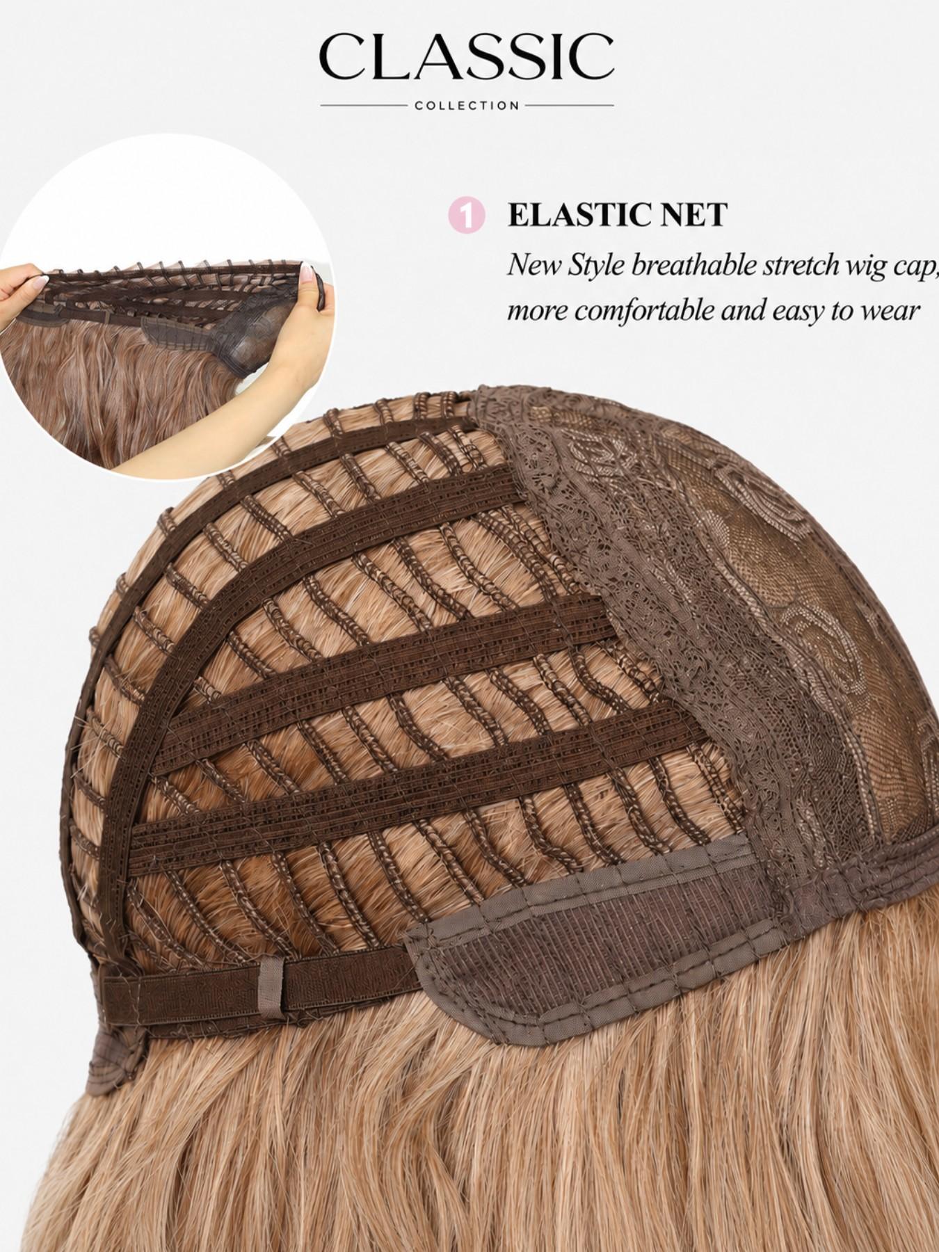 Large Size Mechanism Realistic Scalp Wig, Synthetic Material Wigs, Multiple Styles Parting, Durable and Easy to Maintain, Natural Look Invisible Crown Hairstyle