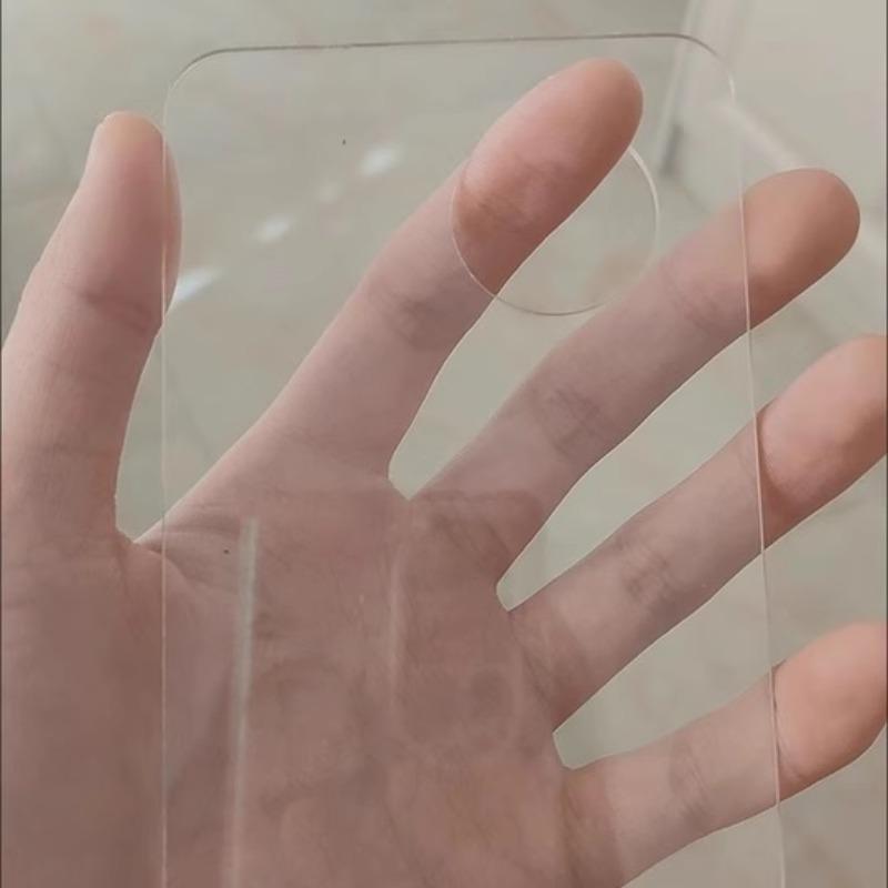 Acrylic Makeup Mixing Palette with Thumb Hole, Transparent Paint Palette for Oil Painting Crafts, Cosmetics Eyeshadow Nail Art