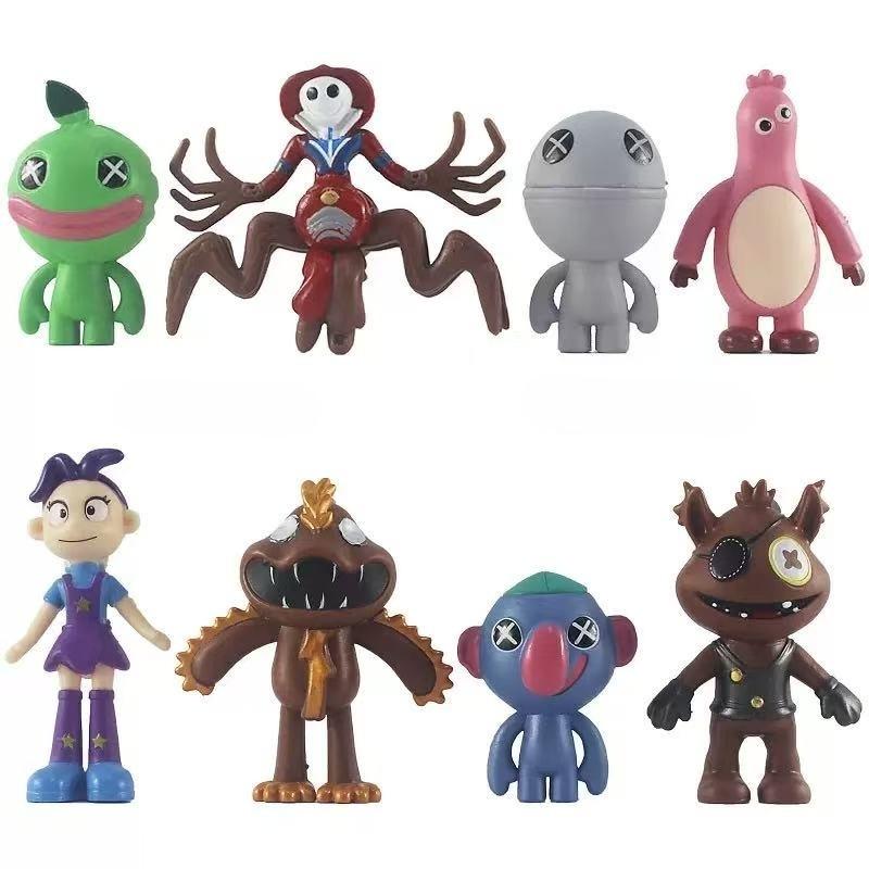 8-Piece Set Boba Tea Game Chapter Five Handmade Doll Model Collectible Figure, Unique Design, Perfect Gift for Fans