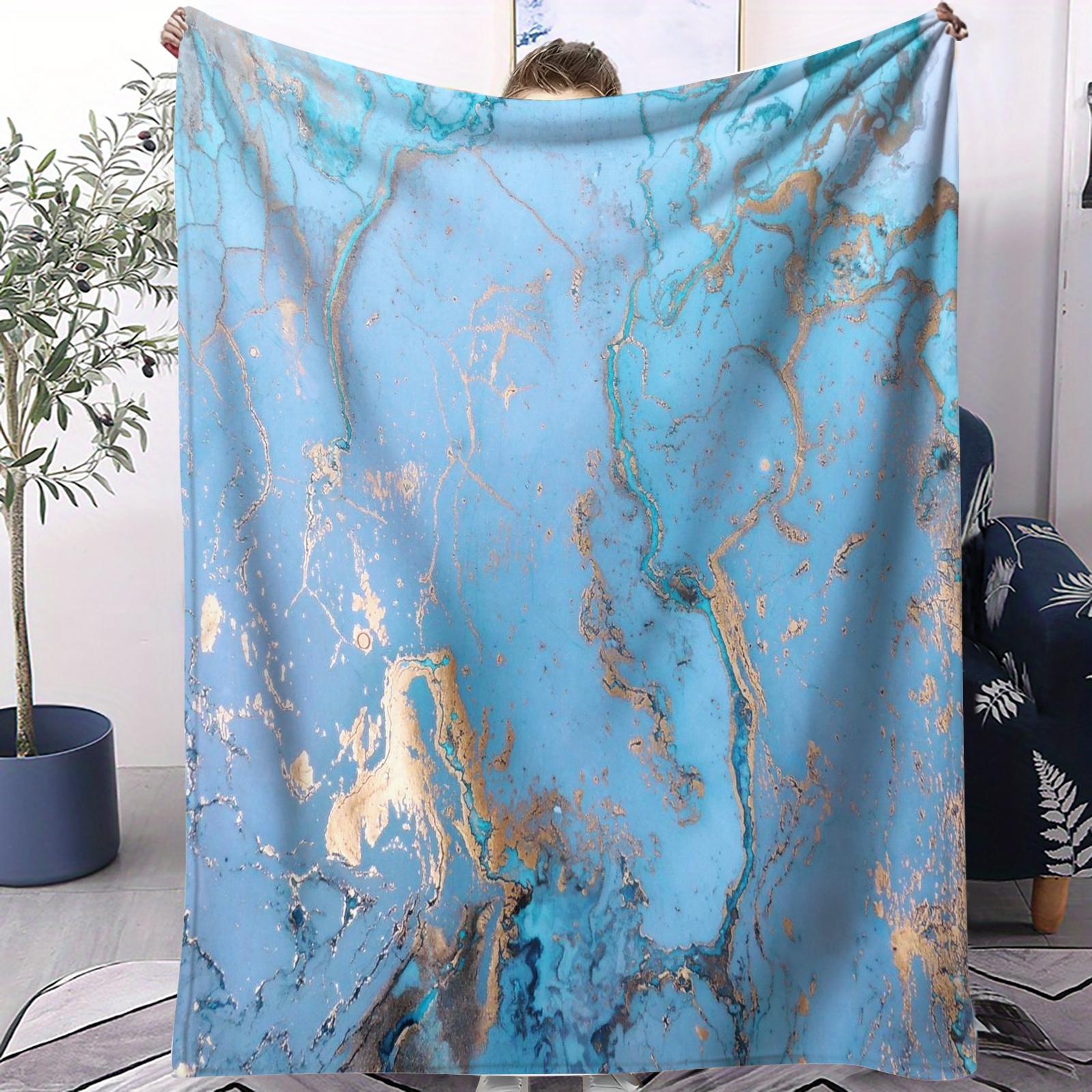Marble Ink Print Blanket, Soft Warm Breathable Comfortable Skin-Friendly, Multiple Styles Available, Suitable for All Ages, Sofa Bed Use, Ideal Gift
