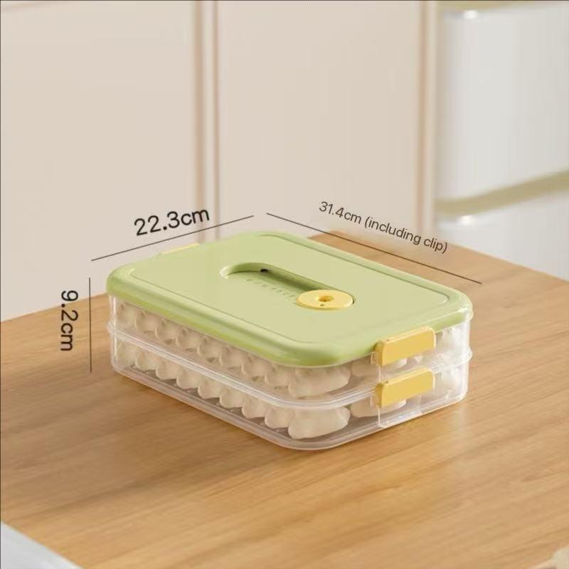 Egg Storage Box Fridge Sealed Timer Freshness Container Multi-Layer Egg Holder Rack Plastic Transparent with Lid