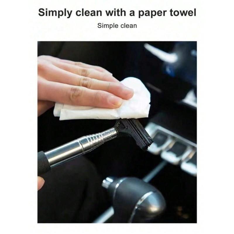 1pc Extendable Windshield Cleaner, Portable Car Mirror Scraper, Raindrop Remover, Side View Mirror Blade, Rearview Mirror Scrubber