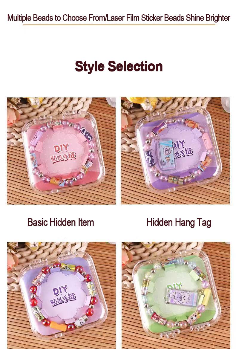 StickiRolls Creative DIY Stickers Bracelet - No Battery Needed Hand String Bead Toy, Unisex Stress Relief Sensory Regulation Kids' Stationery for DIY Crafts, Beads