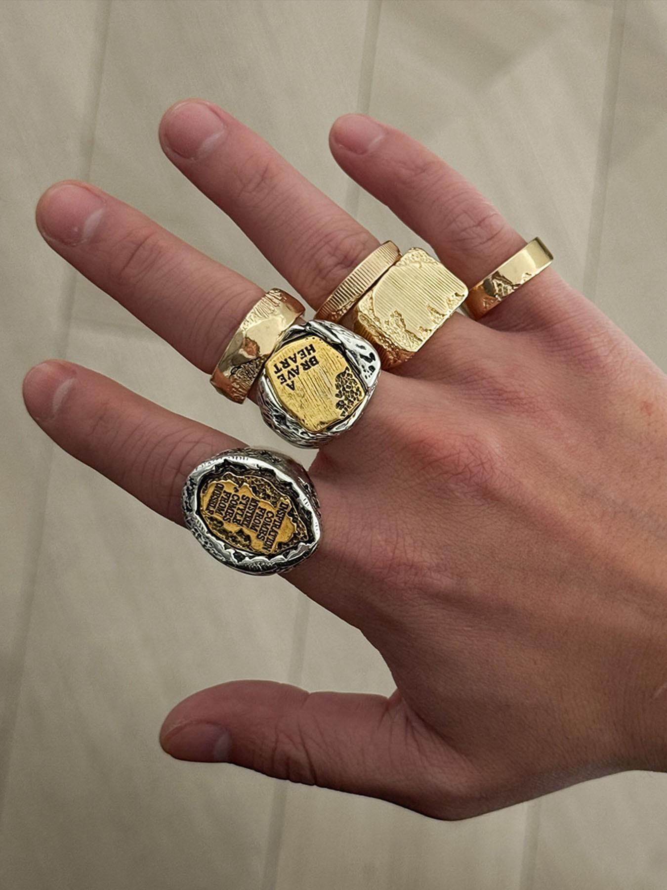 Fashion Asymmetric Metal Ring for Men, Hip Hop Unique Vintage Punk Jewelry, Luxurious Fashion Accessory, Ideal for Daily Wear and Special Occasions