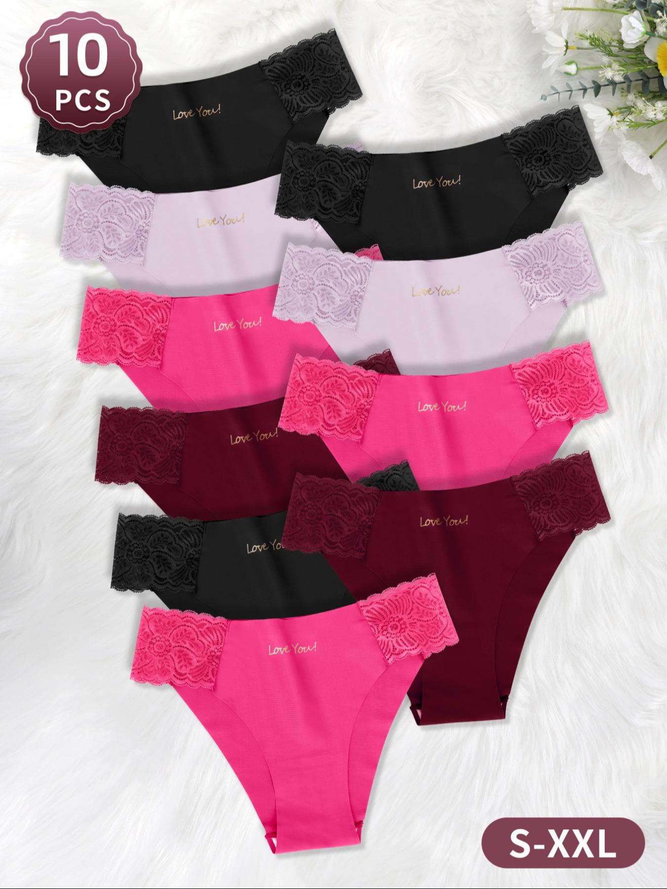 Women's Letter Print Briefs, Soft Comfy Breathable Knicker for Daily Wear, Underwear for All Seasons, Soft Breathable Panties