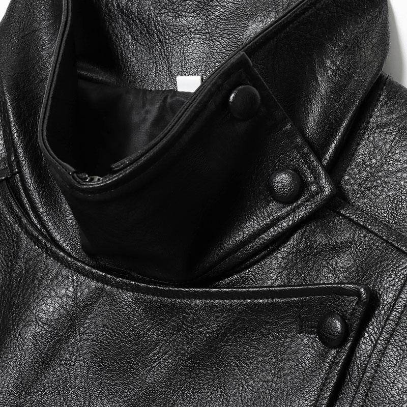 Women's Stand Collar Faux Leather Jacket, Streetwear Casual Long Sleeve Outerwear for Spring & Fall & Winter, Ladies' Waterproof & Windproof Clothes for Daily Wear, Oversized Jacket for Women