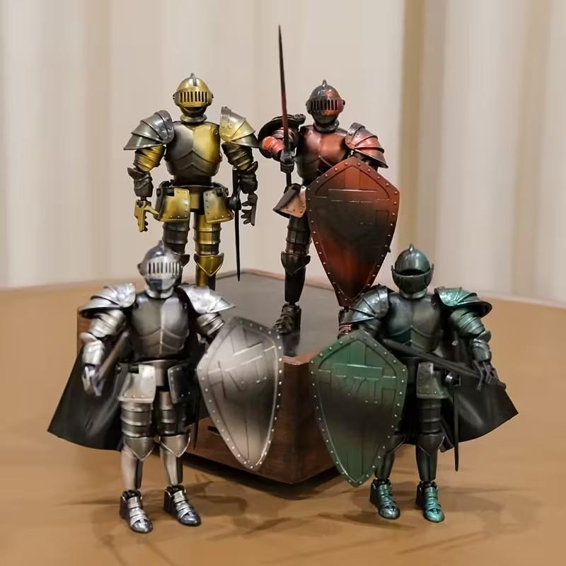 Ancient Roman Medieval Knight Warrior Multi-Jointed Assembling Toy Building Set, Boy Star Diaga Model DIY Educational Gift, Birthday Present