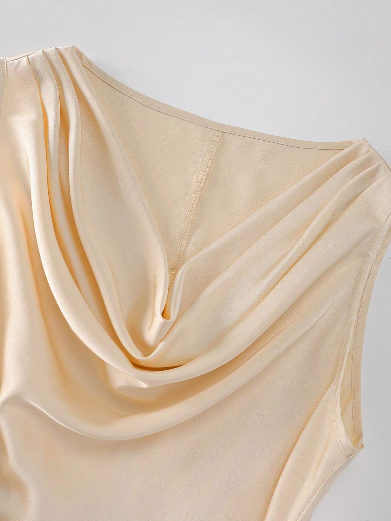 Women's Fashion Sleeveless Bow Neck Fitted Casual Dress, Perfect for Daily Commuting, Stylish and Comfortable, Ideal for Everyday Wear