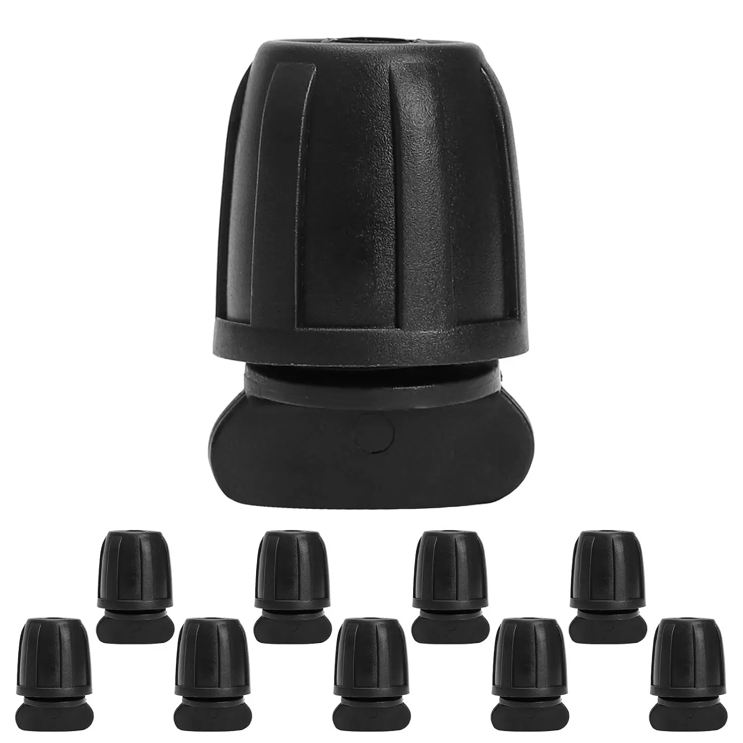 10 Pack 5/16” Drip Irrigation End Cap Connectors, Barbed Lock End Plug Fittings for 5/16 Inch Tubing, Leak-Proof Closure for Garden Hose Drip Line Termination, Easy No-Leak Installation